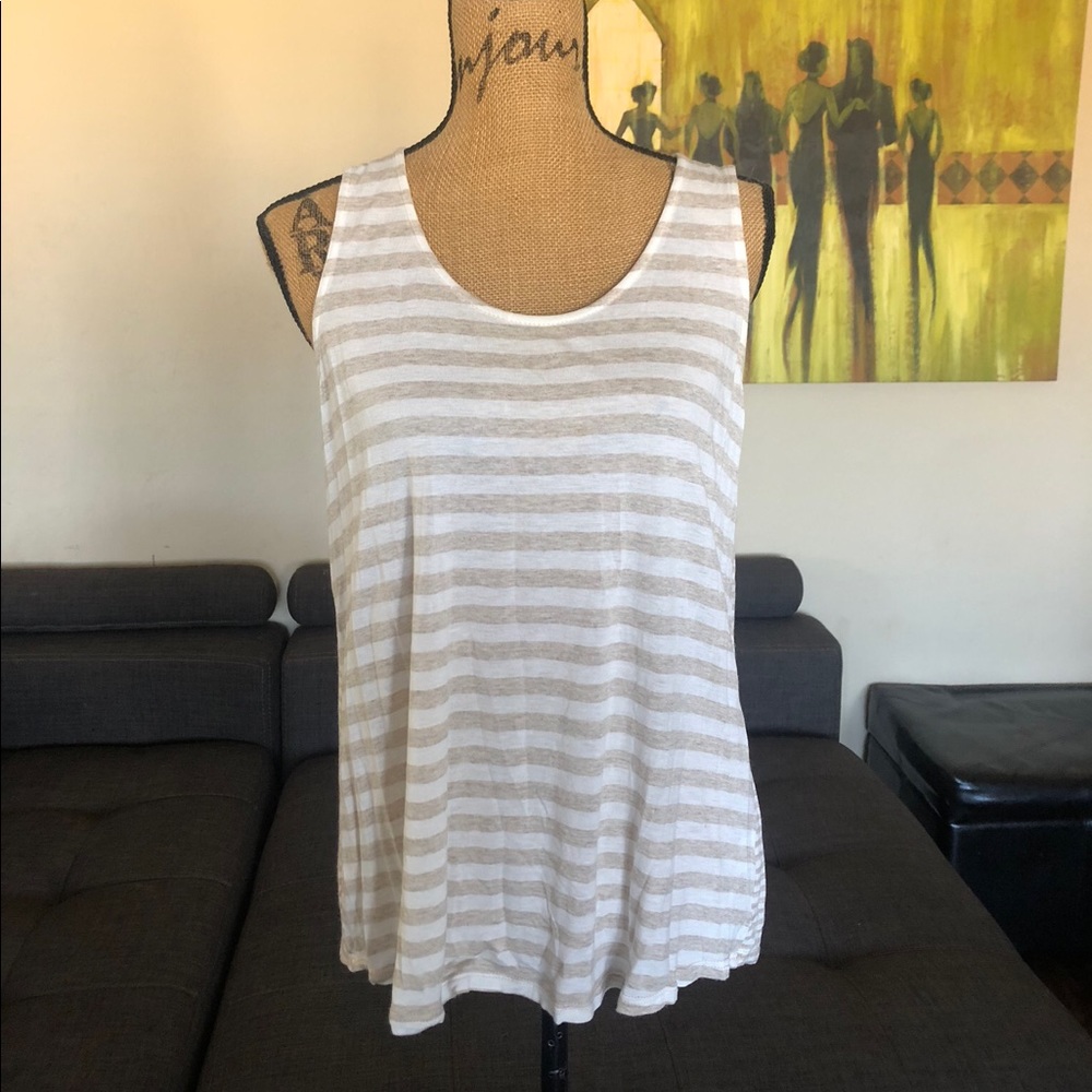 Olivia moon striped tan top